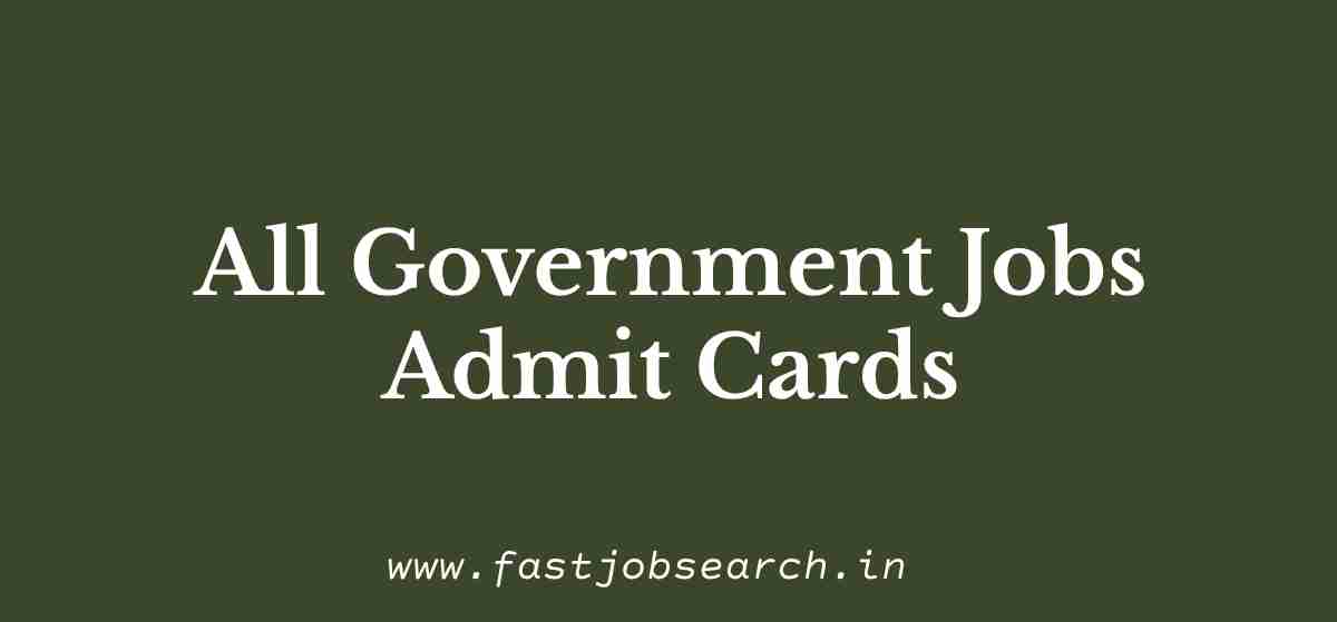 Admit Card fast job admit card, admit card,